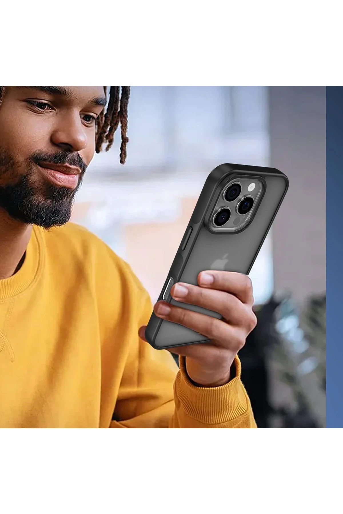 Newface iPhone 16 Pro Kılıf Elegant Kapak - Lacivert