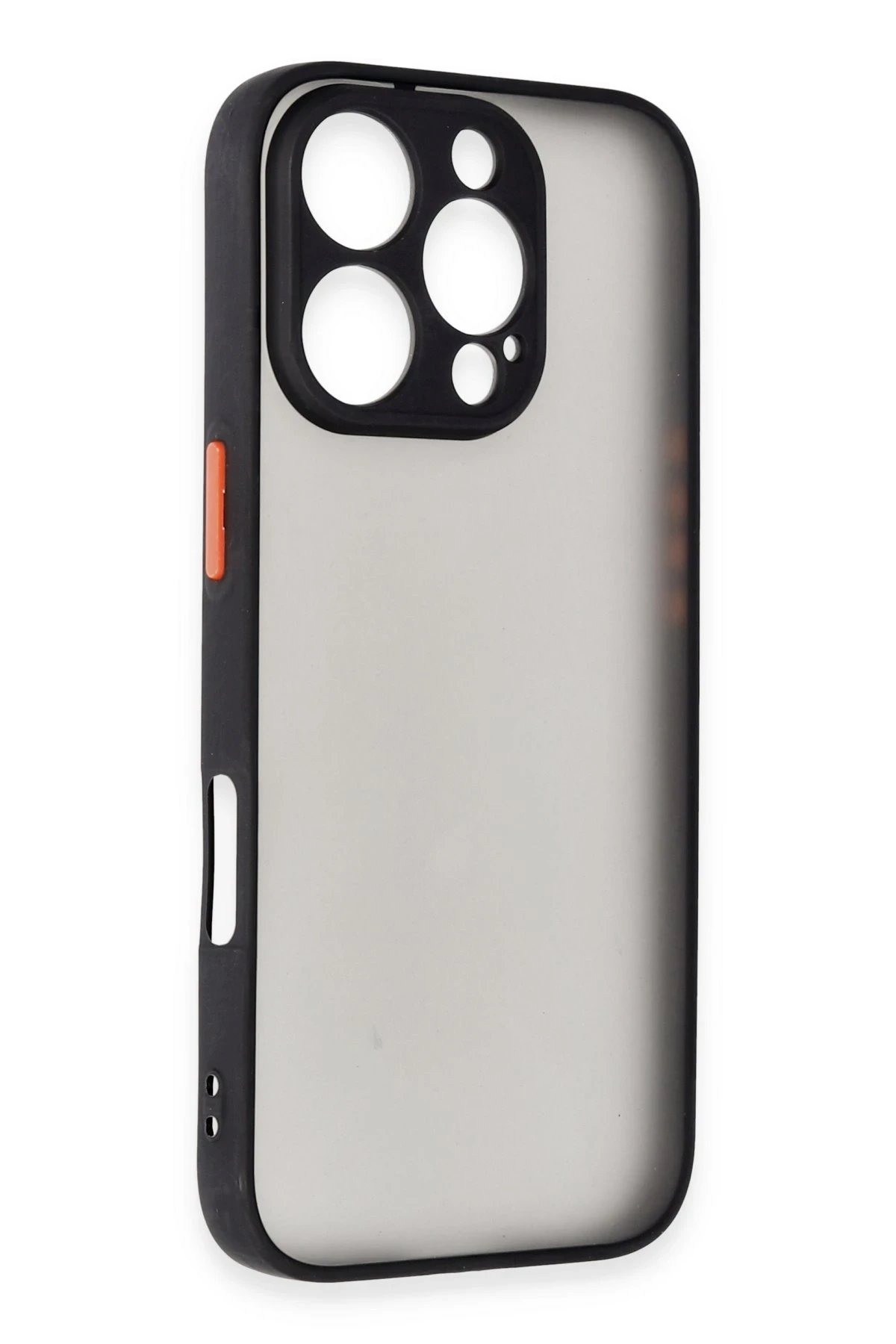 Newface iPhone 16 Pro Max Kılıf Montreal Silikon Kapak - Siyah