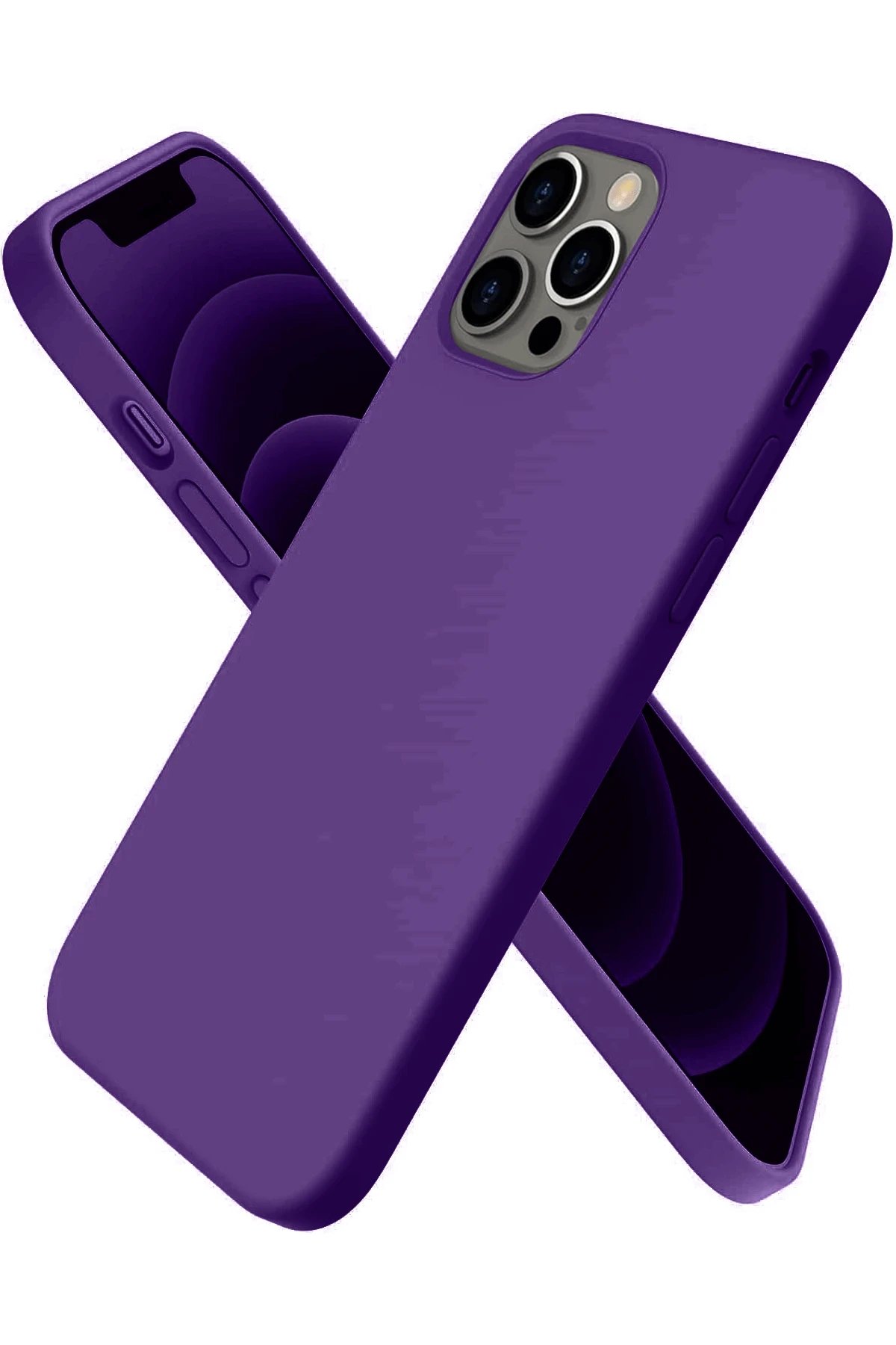 Newface iPhone 12 Pro Kılıf First Silikon - Mürdüm