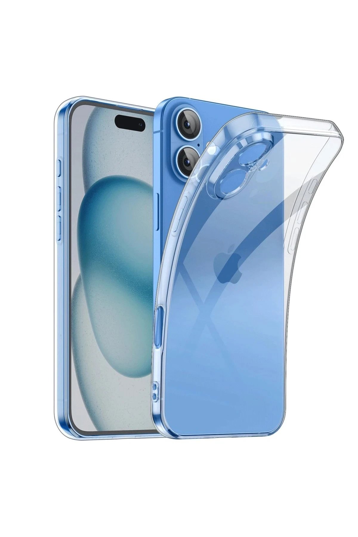 Newface iPhone 16 Kılıf Lüx Şeffaf Silikon