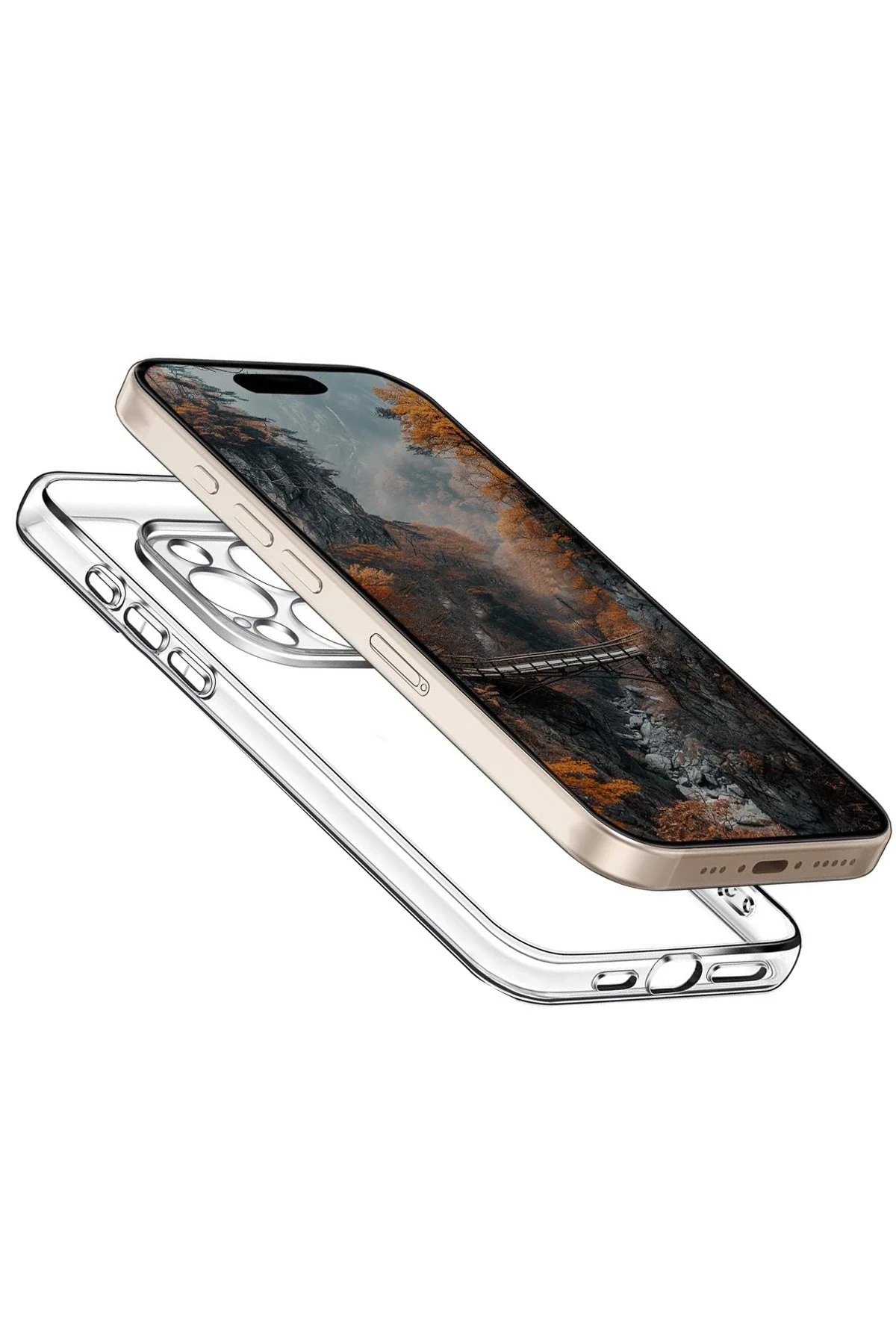 Newface iPhone 16 Pro Kılıf Pc Sert Şeffaf Kapak - Şeffaf