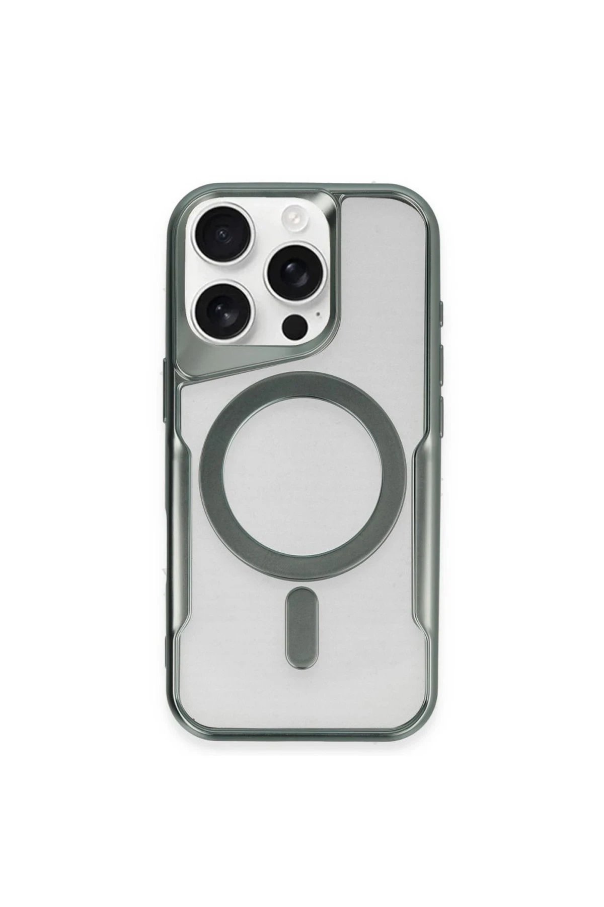 Newface iPhone 11 Pro Max Kılıf Boyi Magsafe Silikon Kapak - Yeşil