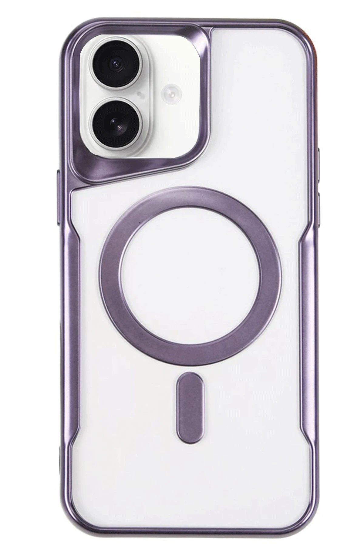 Newface iPhone 16 Kılıf Boyi Magsafe Silikon Kapak - Derin Mor