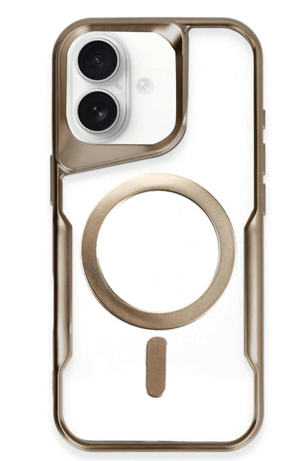 Newface iPhone 16 Kılıf Boyi Magsafe Silikon Kapak - Kahverengi