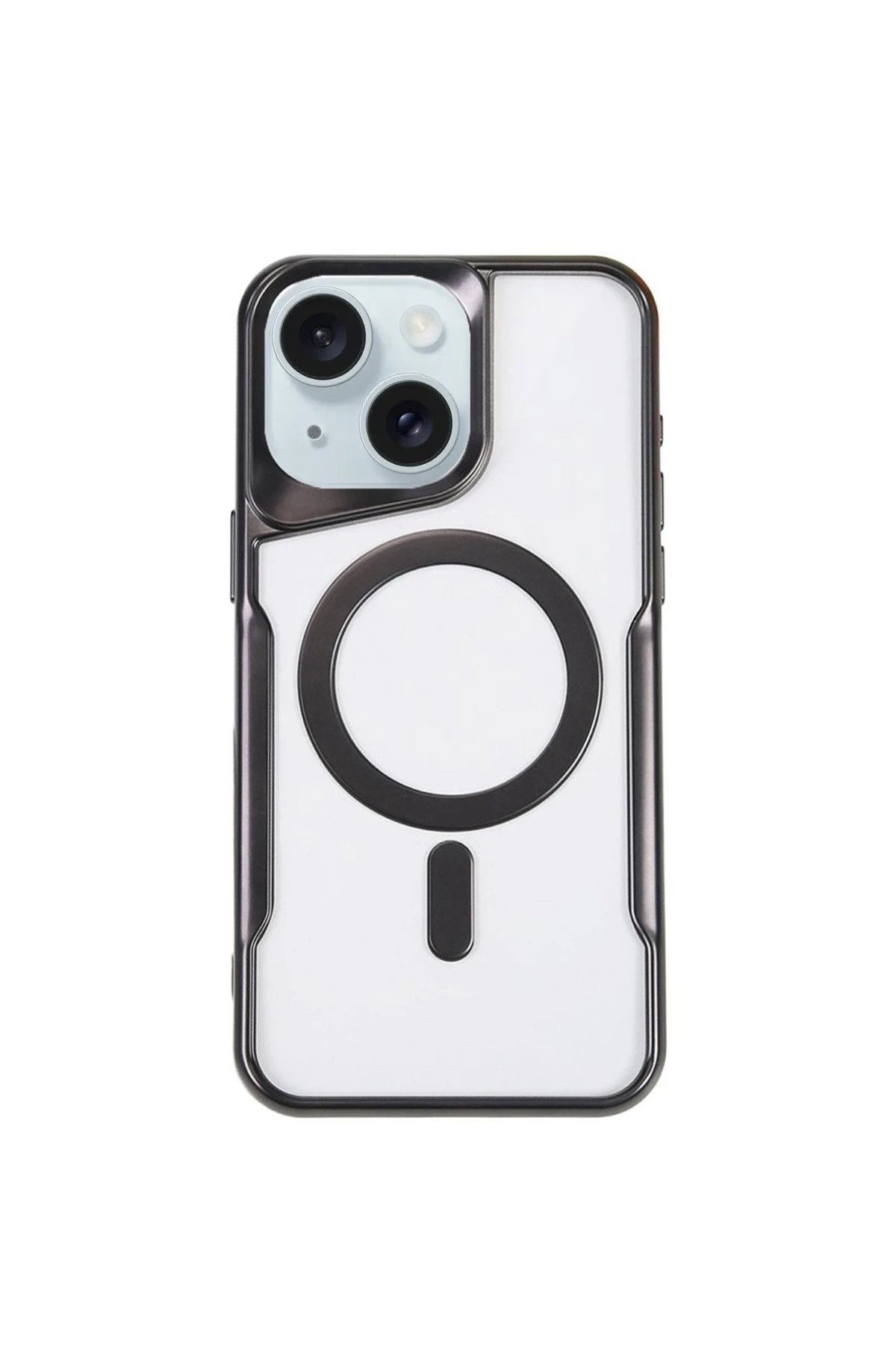 Newface iPhone 14 Kılıf Boyi Magsafe Silikon Kapak - Siyah