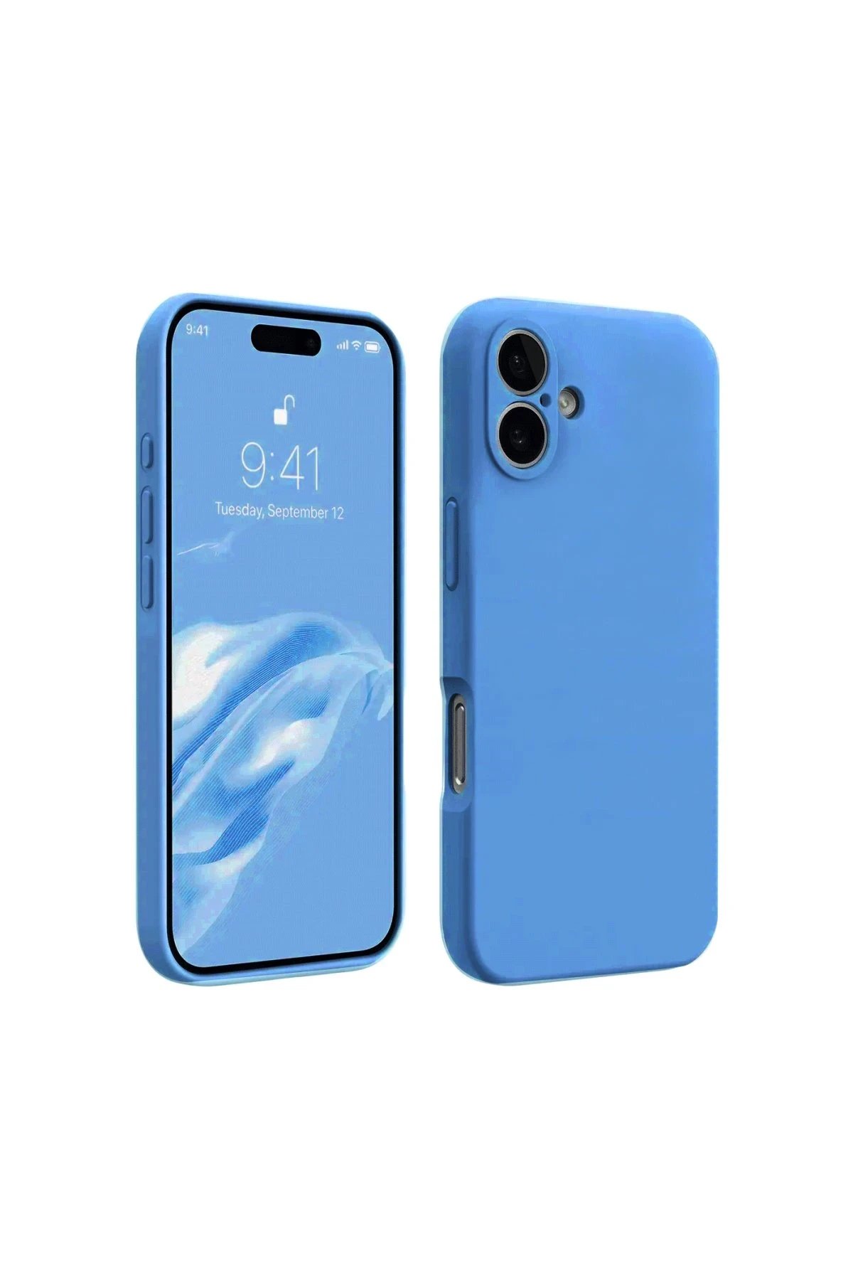 Newface iPhone 16 Plus Kılıf First Silikon - Mavi