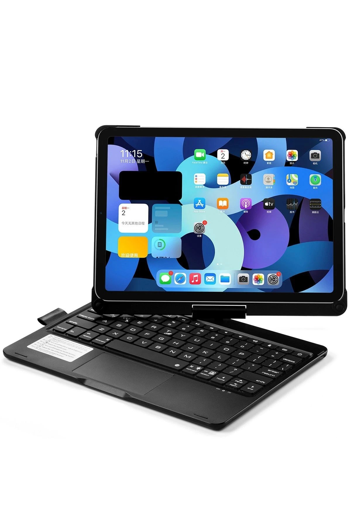 Newface iPad Pro 13 (2024) F13 ATS Kılıf Magic Dönen Klavyeli Tablet Kılıf - Siyah