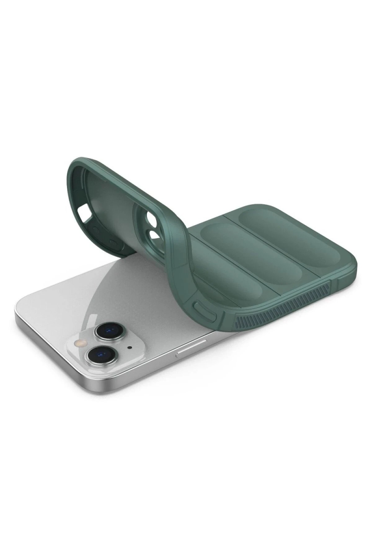 Newface iPhone 16 Plus Kılıf Optimum Silikon - Koyu Yeşil