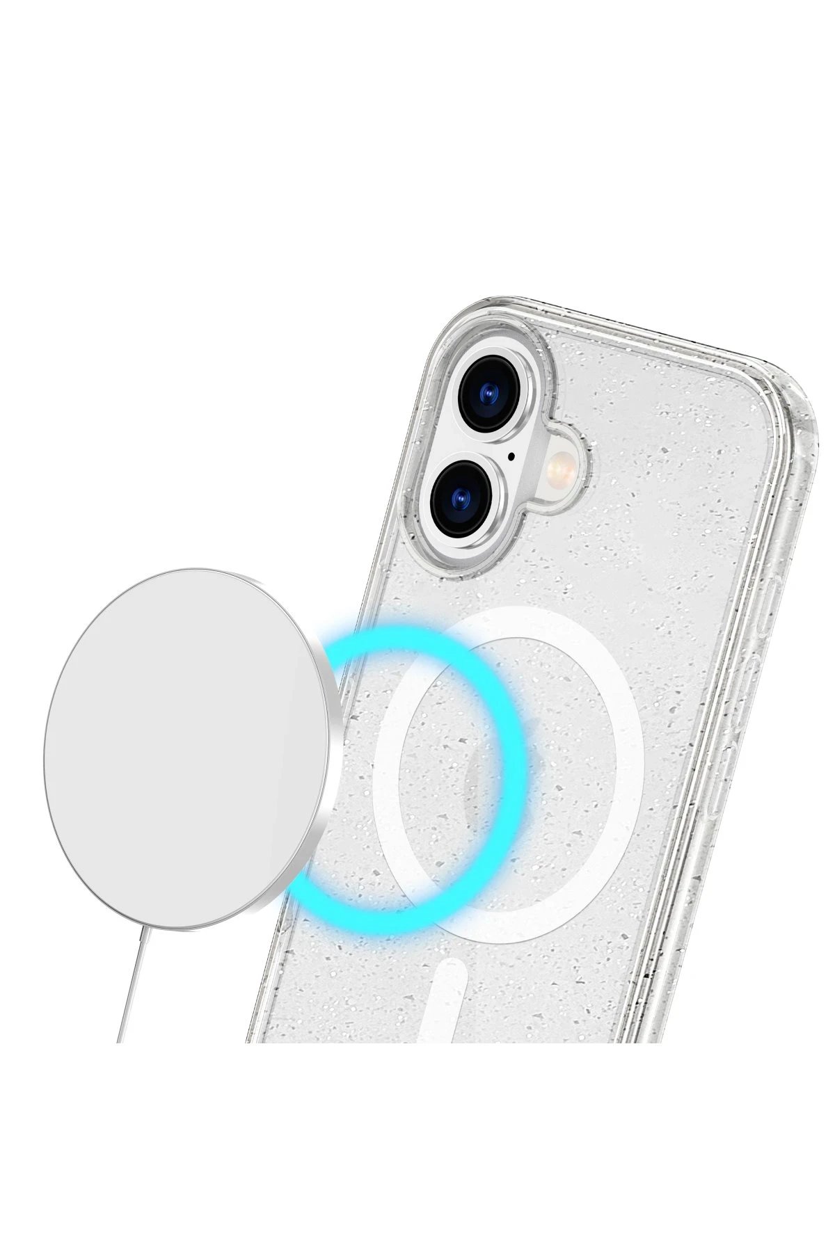 Newface iPhone 16 Plus Kılıf Glow Magsafe Kapak - Turuncu