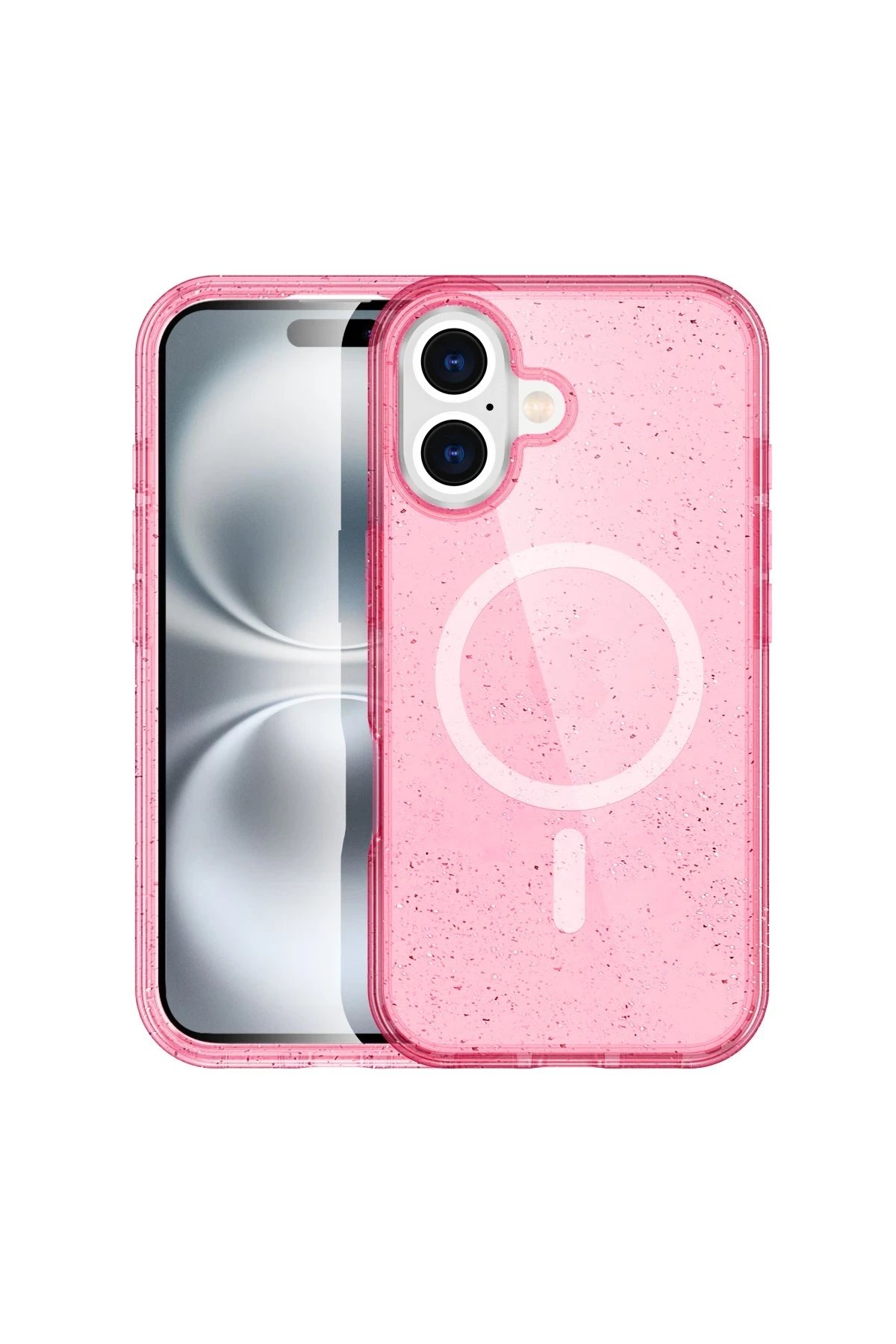 Newface iPhone 16 Plus Kılıf Glow Magsafe Kapak - Pembe