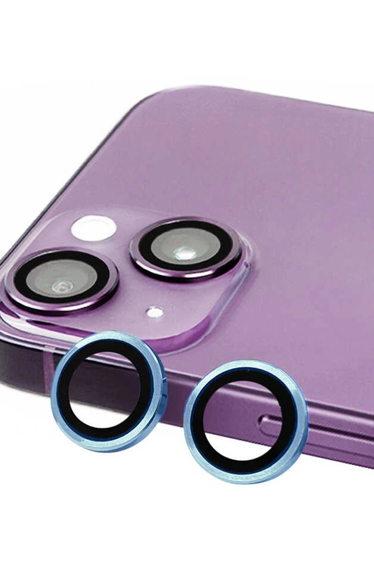 Newface iPhone 14 Raze Metal Kamera Lens - Mavi