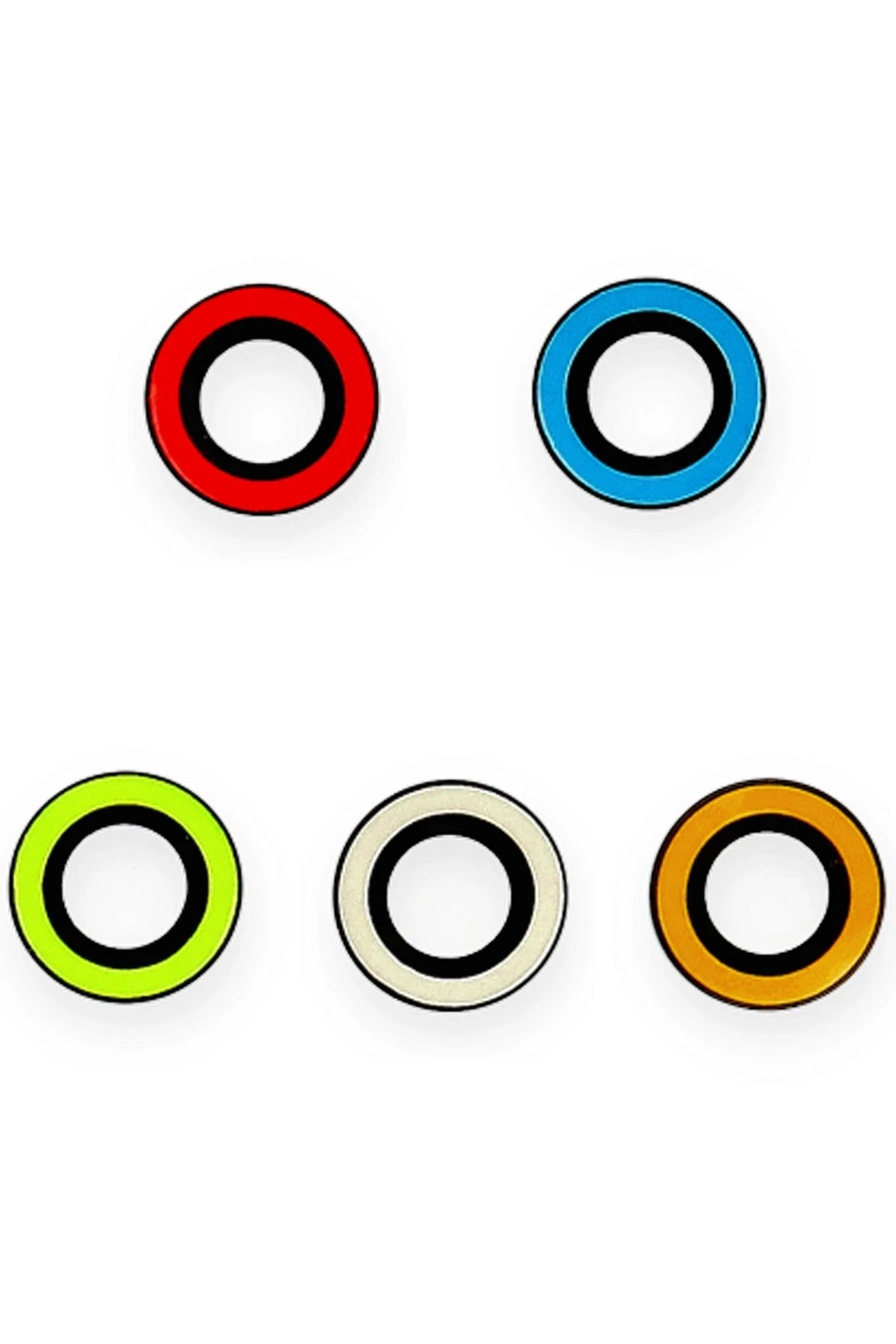 Newface iPhone 12 Pro Neon Fosforlu Kamera Lens - Yeşil