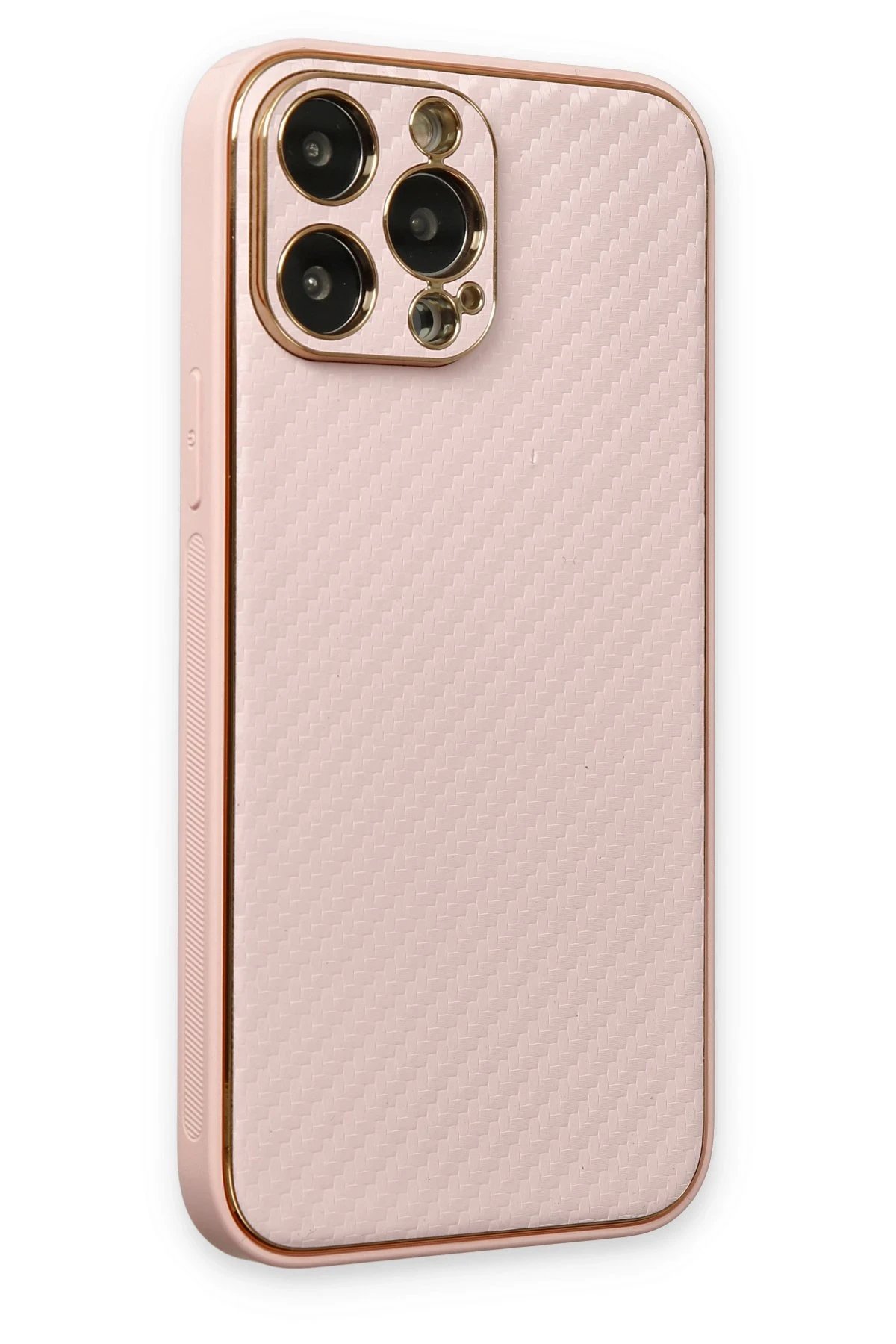 Newface iPhone 13 Pro Max Kılıf Coco Karbon Silikon - Pembe