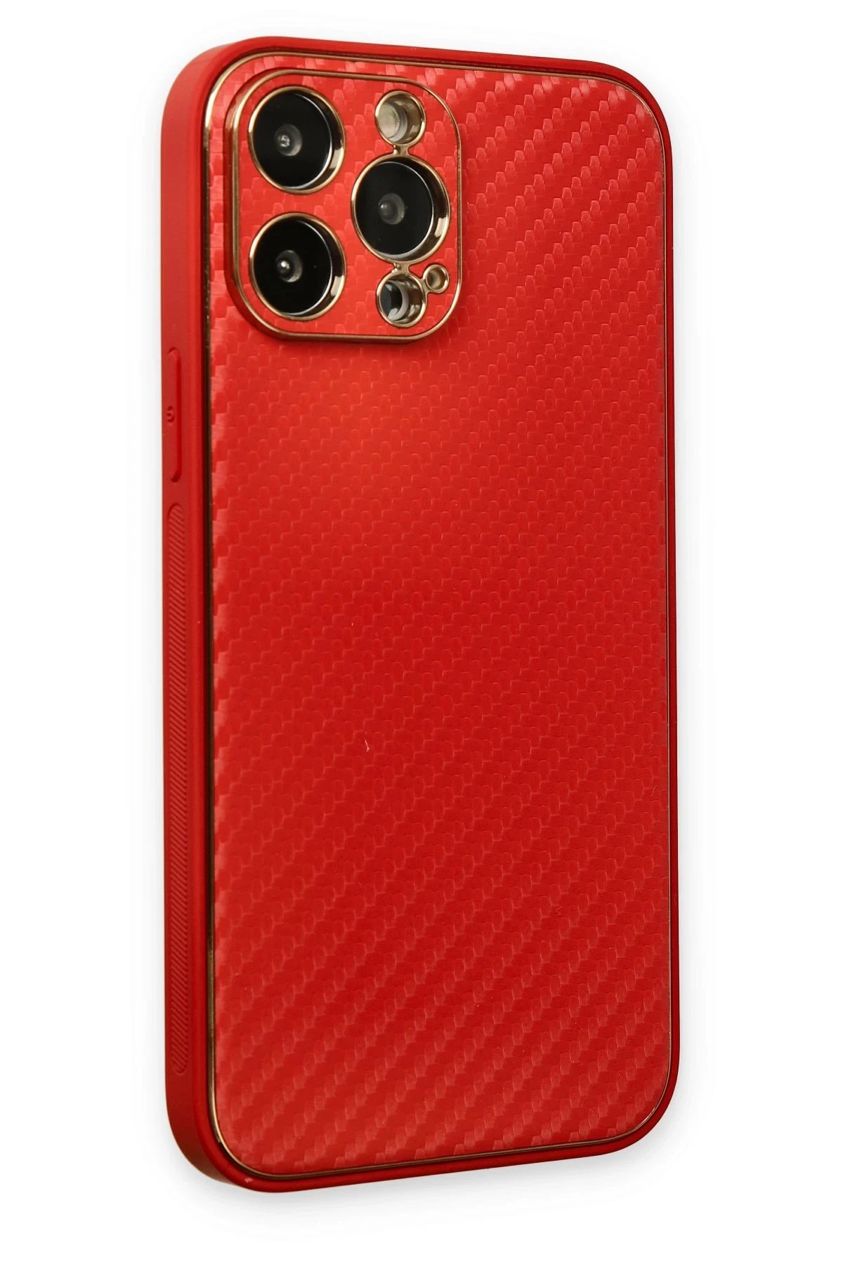 Newface iPhone 13 Pro Max Kılıf Coco Karbon Silikon - Kırmızı