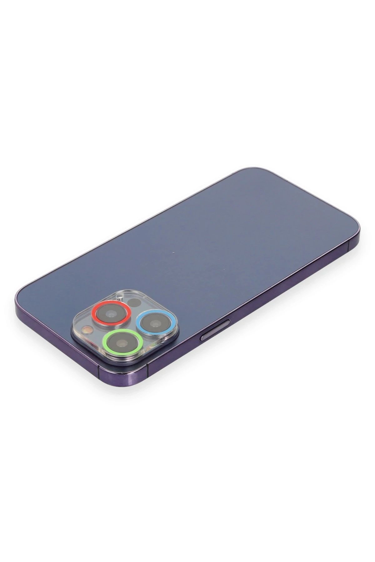 Newface iPhone 12 Pro Renkli Kamera Lens Koruma Cam - Mavi-Yeşil