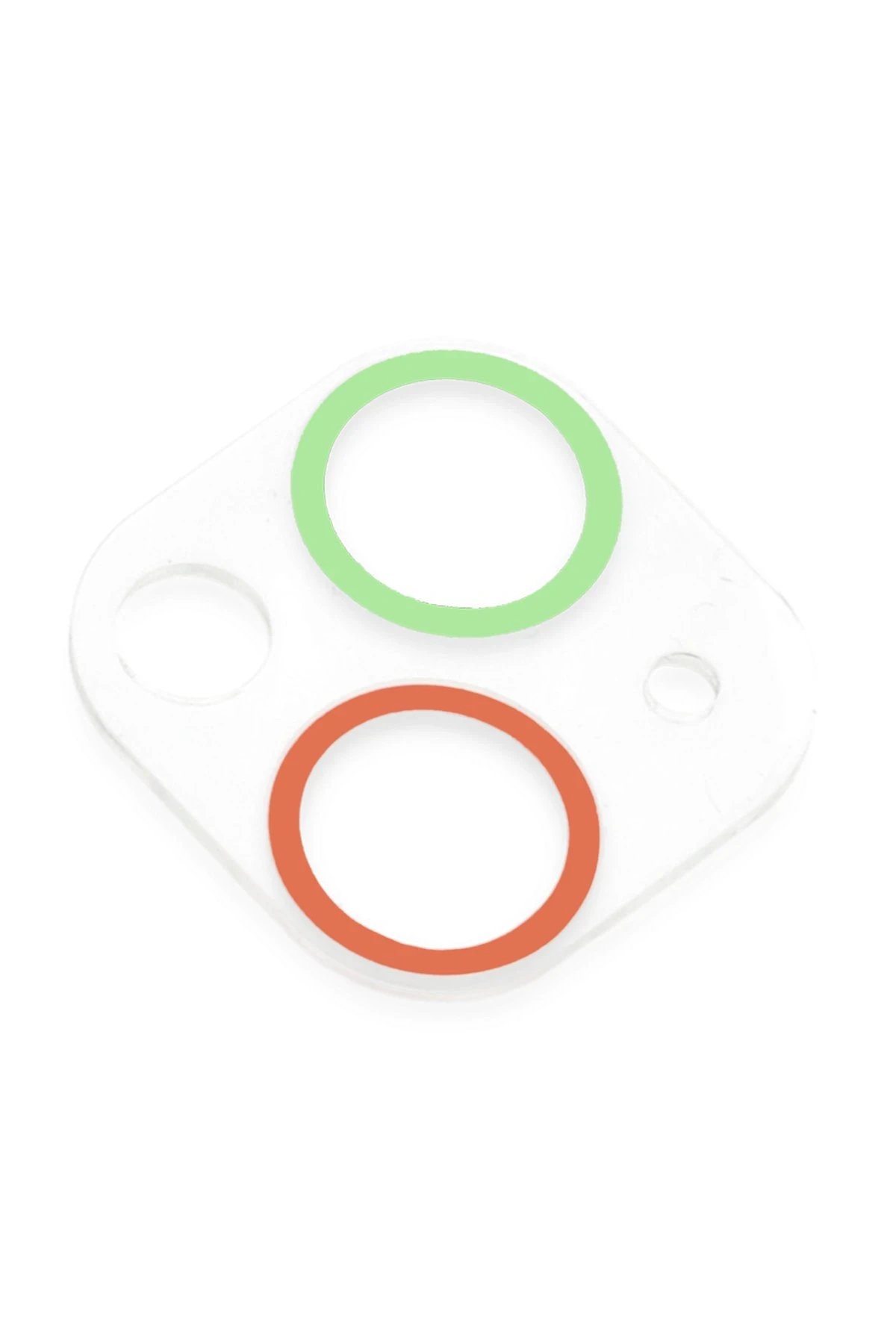 Newface iPhone 14 Plus Renkli Kamera Lens Koruma Cam - Yeşil-Pembe