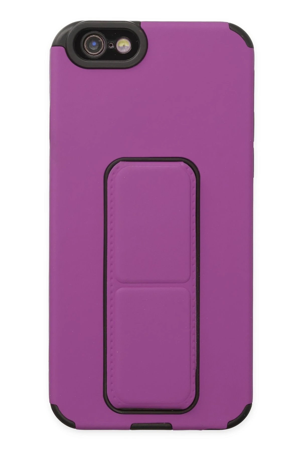 Newface iPhone 6 Kılıf Mega Standlı Silikon - Mor