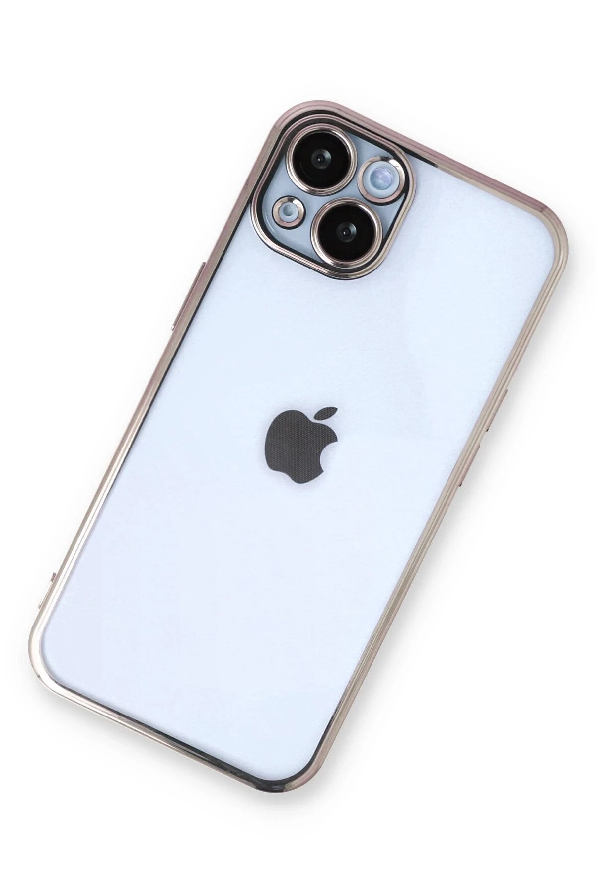 Newface iPhone 13 Kılıf Razer Lensli Silikon - Gold