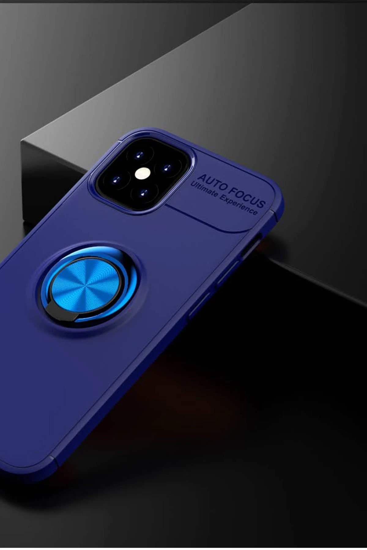 Newface iPhone 12 Mini Kılıf Range Yüzüklü Silikon - Mavi