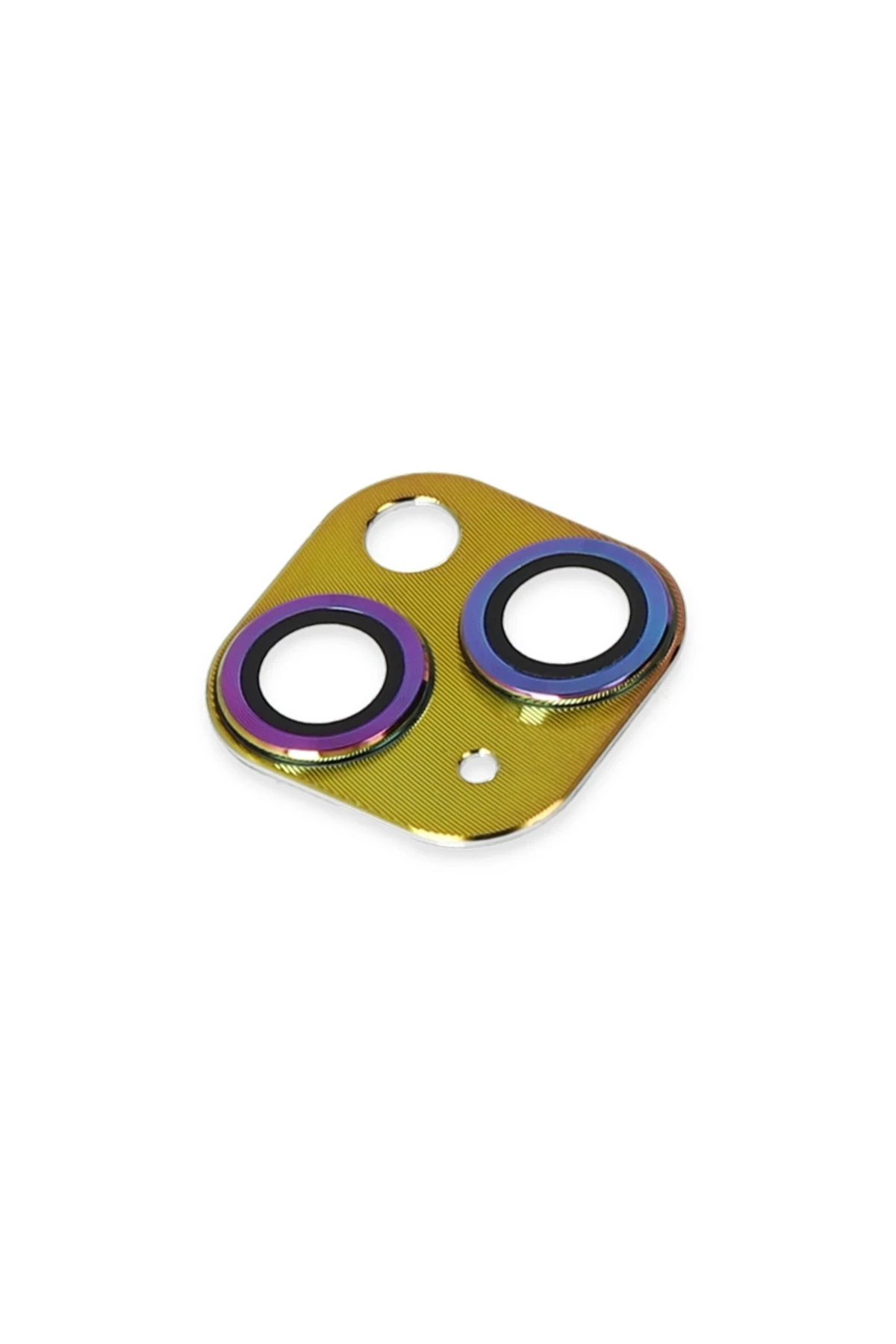 Newface iPhone 13 Pers Alüminyum Kamera Lens - Rainbow