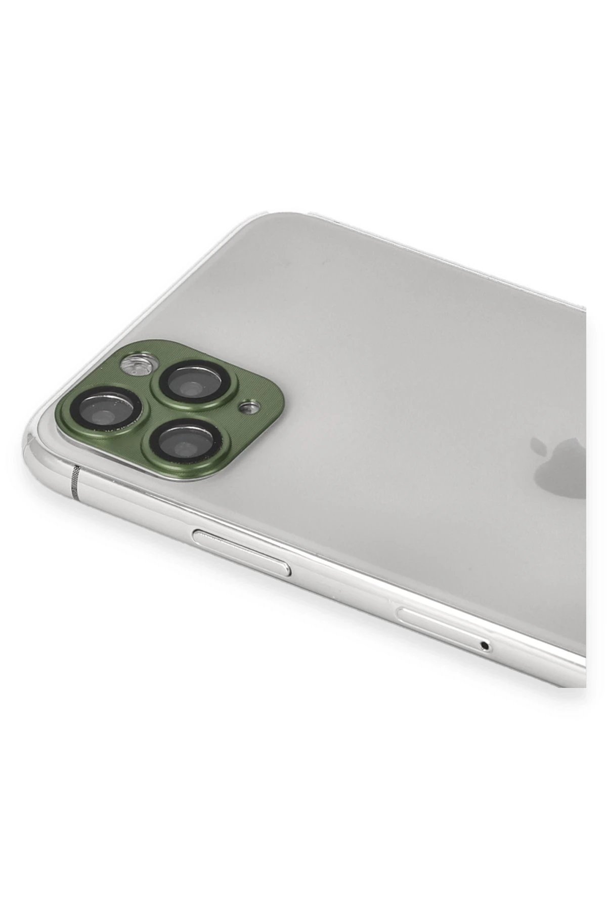 Newface iPhone 11 Pro Max Pers Alüminyum Kamera Lens - Yeşil