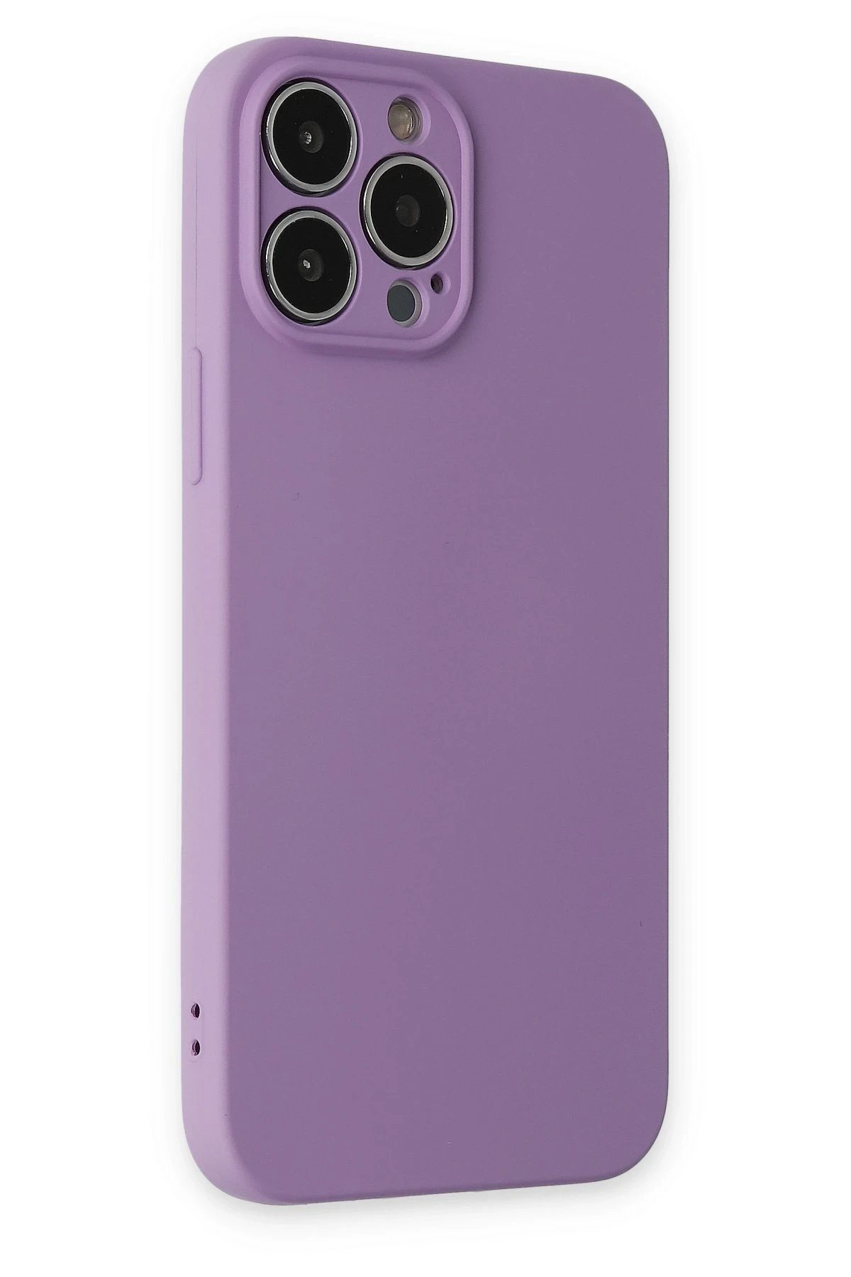 Newface iPhone 13 Pro Kılıf Nano içi Kadife Silikon - Koyu Lila