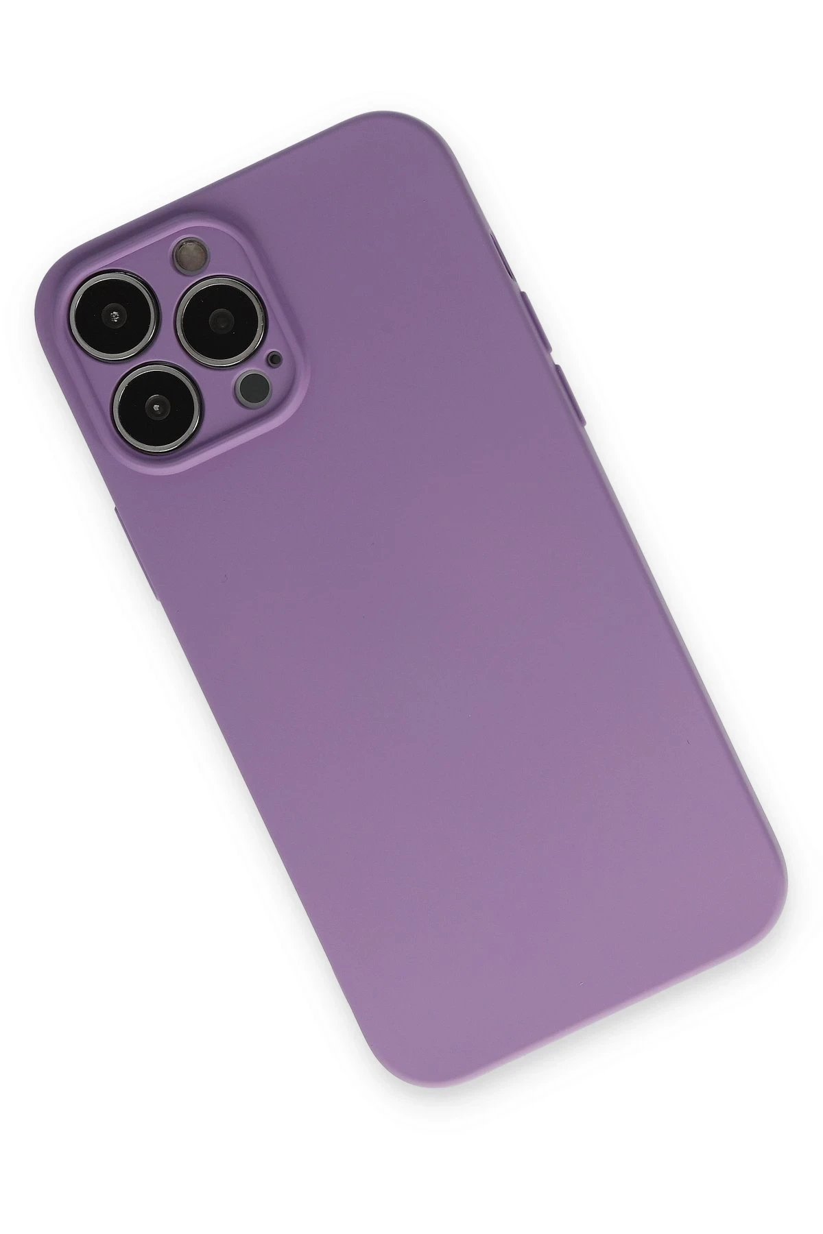 Newface iPhone 13 Pro Kılıf Nano içi Kadife Silikon - Koyu Lila