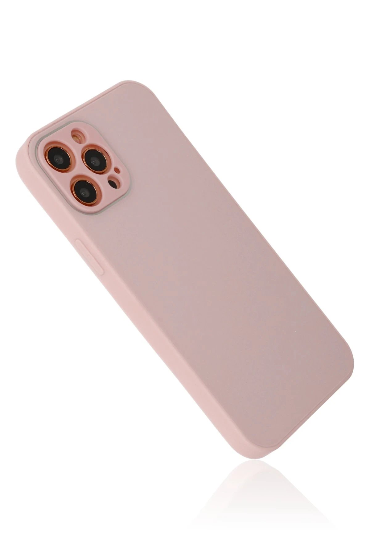 Newface iPhone 12 Pro Kılıf Glass Kapak - Pembe