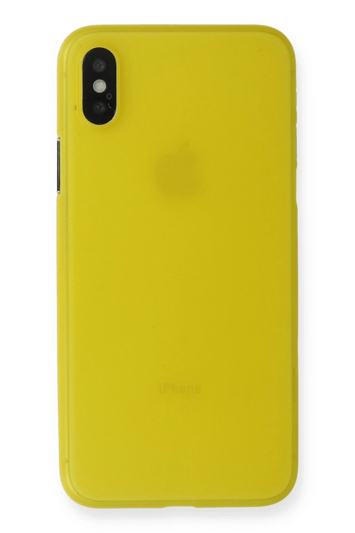 Newface iPhone X Kılıf PP Ultra İnce Kapak - Sarı