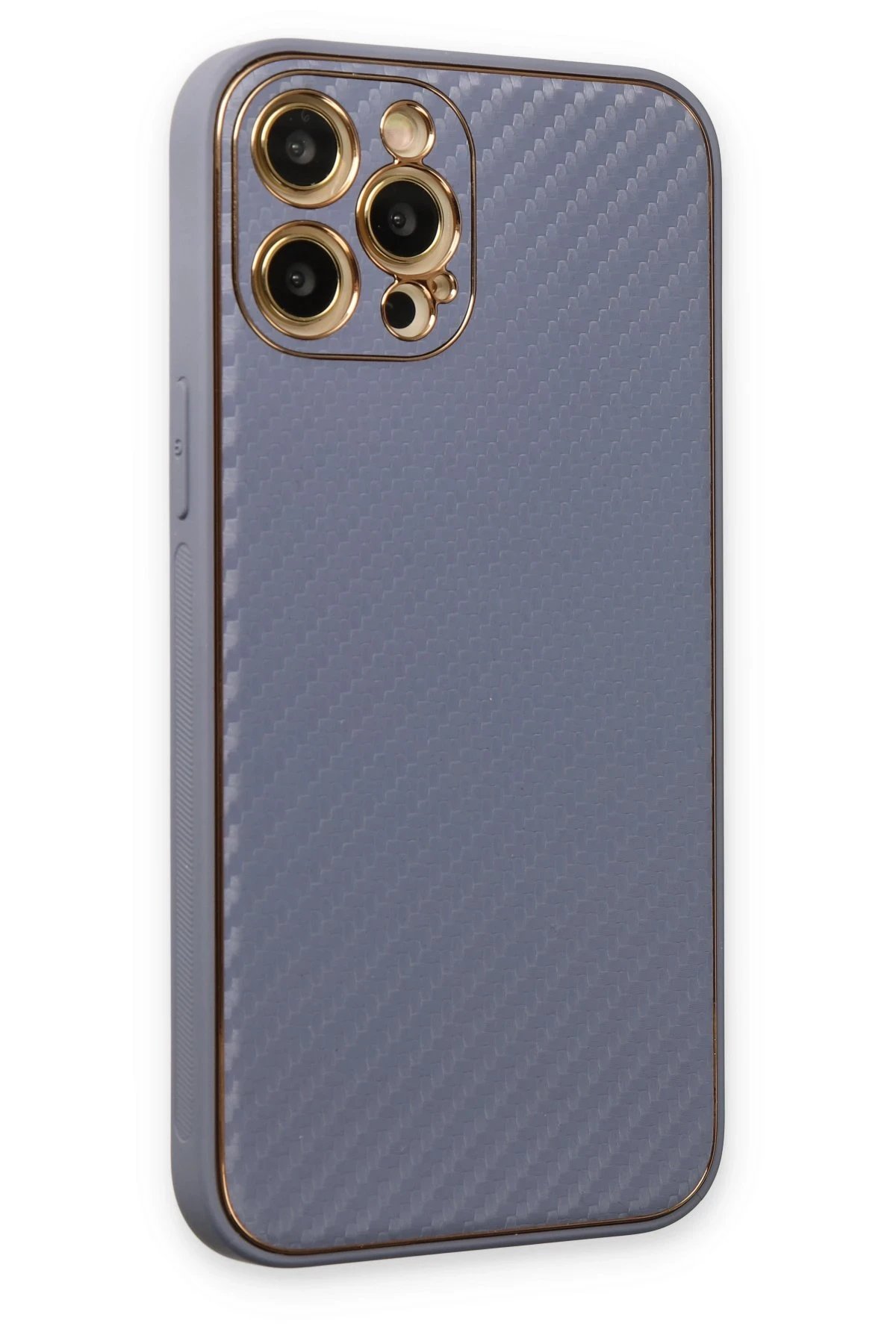 Newface iPhone 12 Pro Kılıf Coco Karbon Silikon - Gri