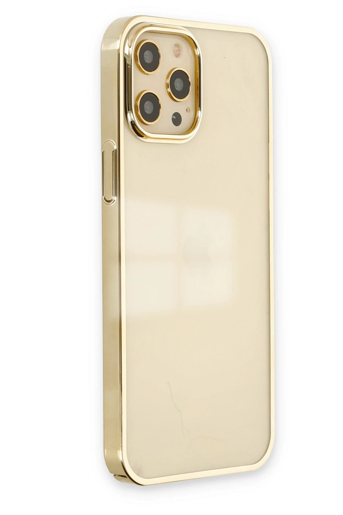 Newface iPhone 12 Pro Max Kılıf Element Silikon - Gold