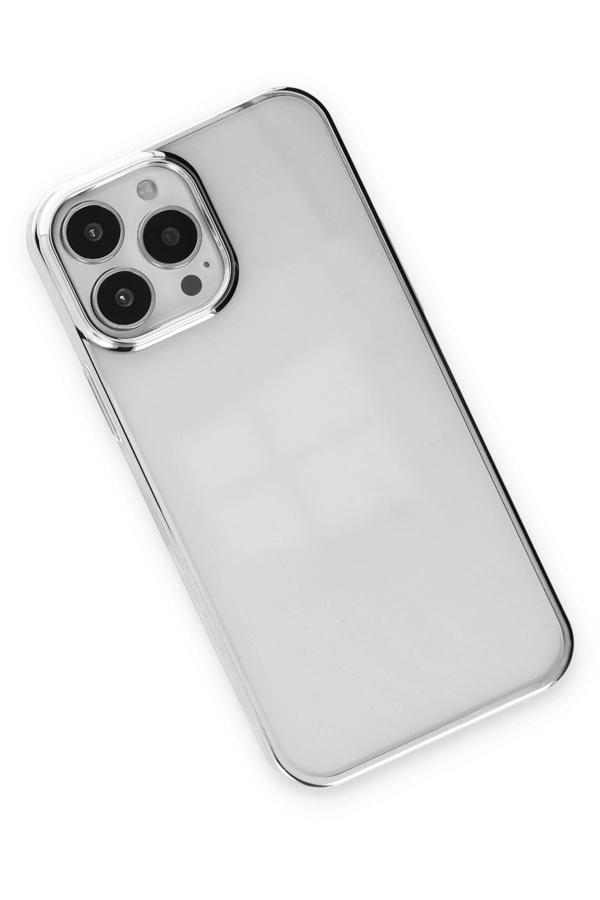 Newface iPhone 13 Pro Kılıf Element Silikon - Gümüş