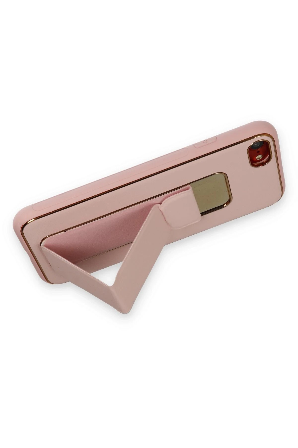 Newface iPhone 7 Kılıf Coco Deri Standlı Kapak - Pembe