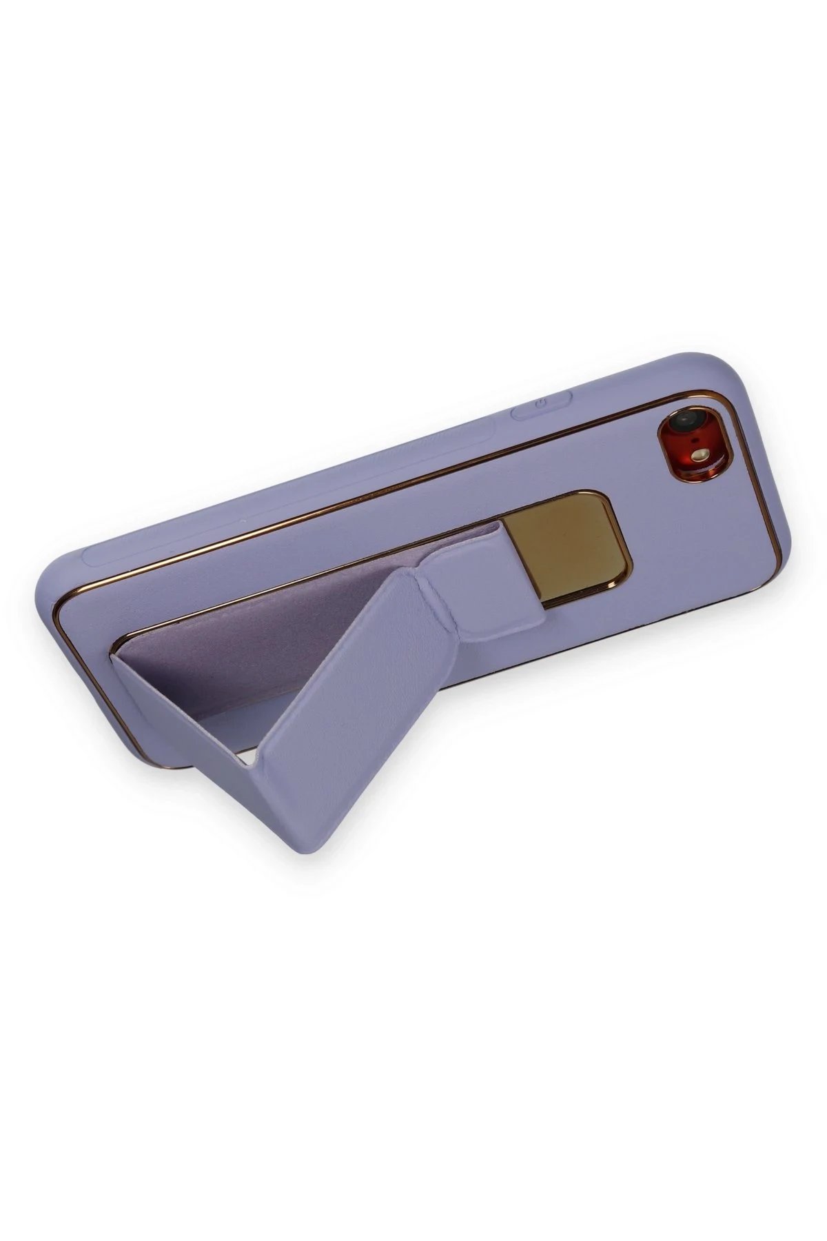 Newface iPhone 7 Kılıf Coco Deri Standlı Kapak - Lila