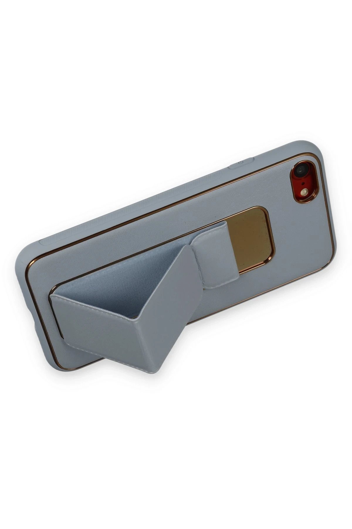 Newface iPhone 7 Kılıf Coco Deri Standlı Kapak - Sky Blue