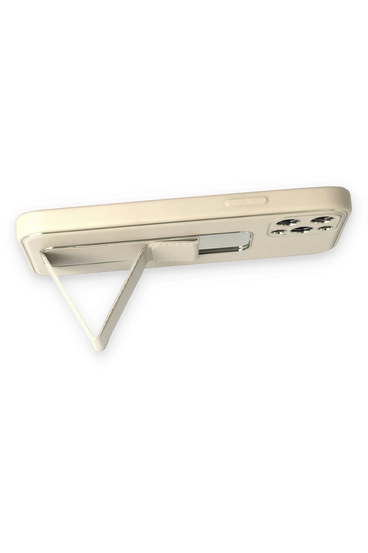 Newface iPhone 12 Pro Max Kılıf Coco Deri Standlı Kapak - Beyaz