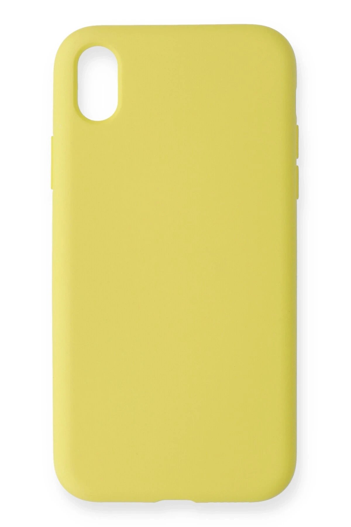 Newface iPhone XR Kılıf Nano içi Kadife Silikon - Sarı