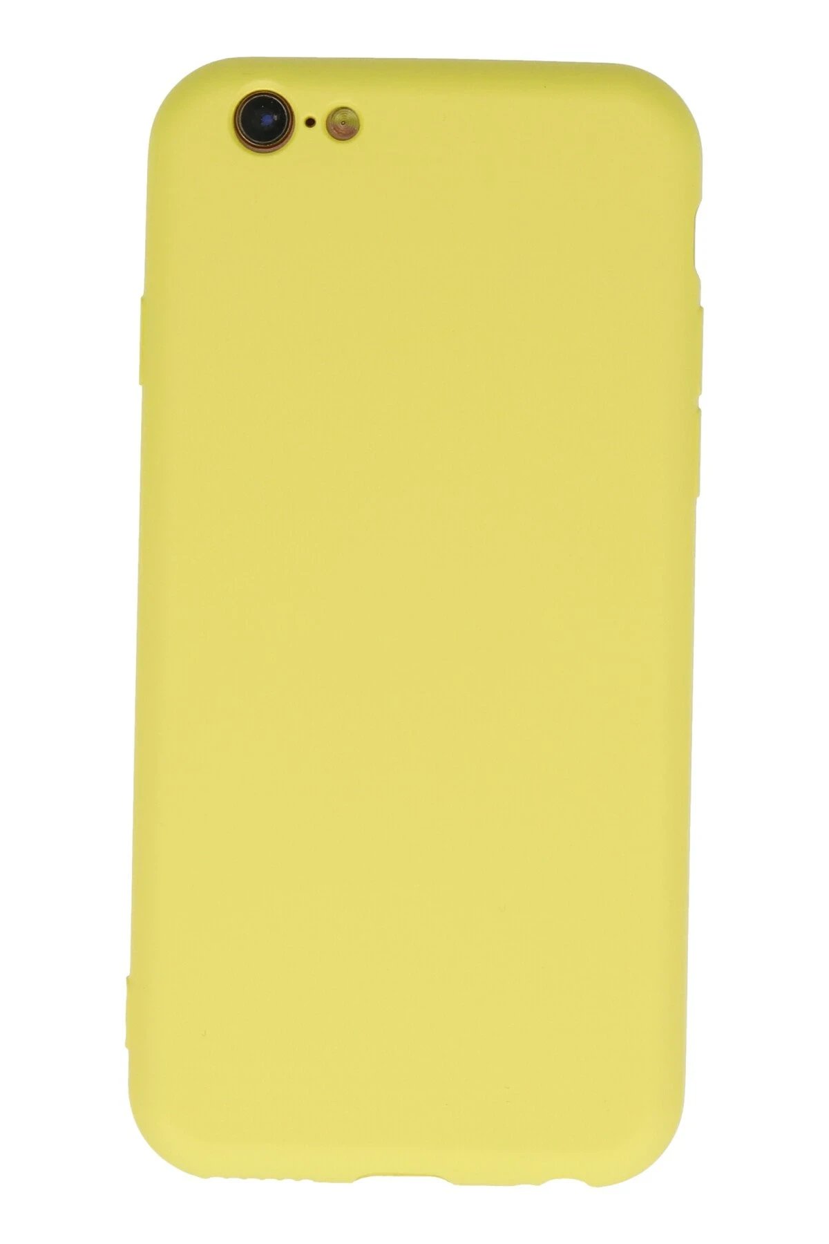 Newface iPhone 6 Plus Kılıf Nano içi Kadife Silikon - Sarı