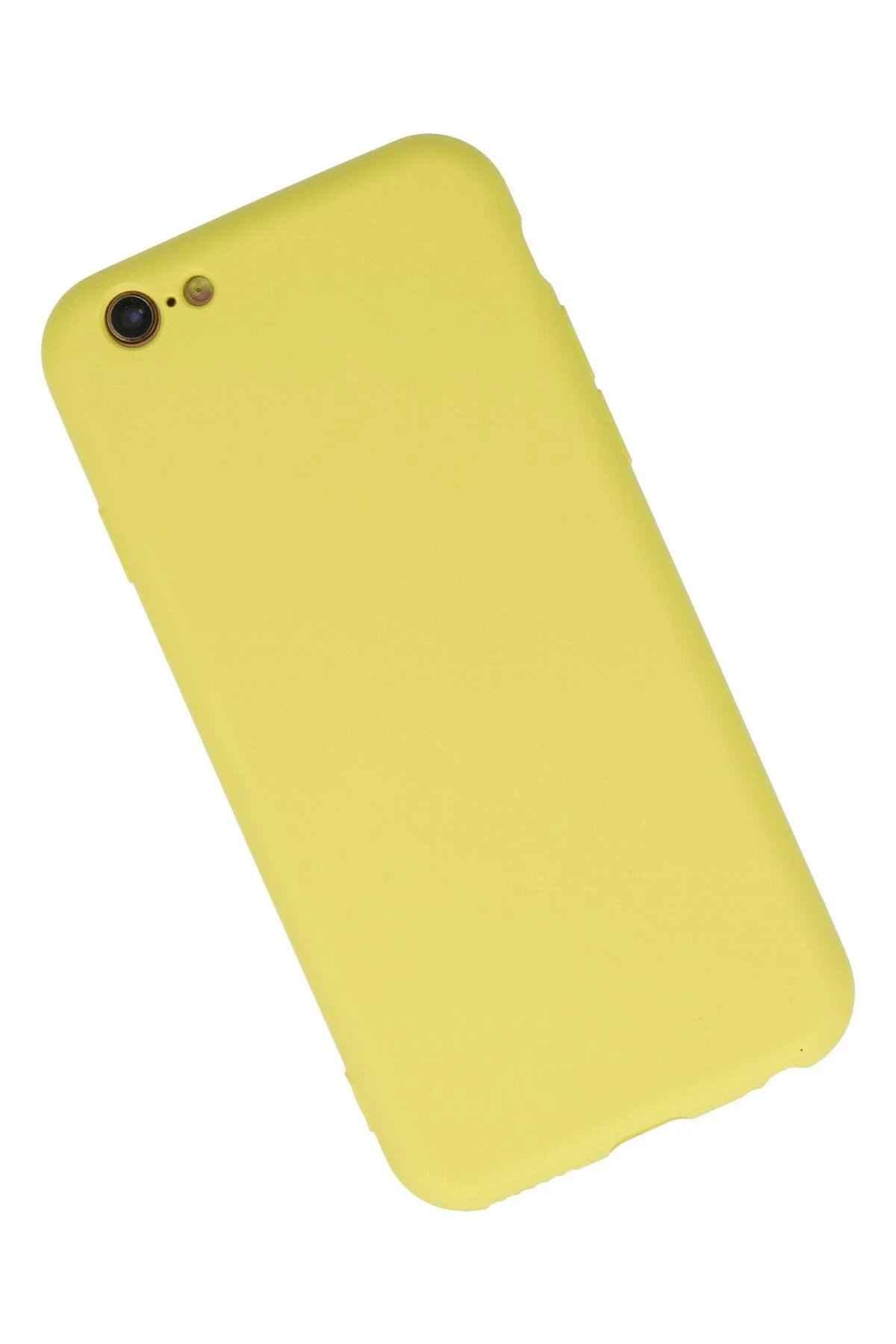 Newface iPhone 6 Plus Kılıf Nano içi Kadife Silikon - Sarı