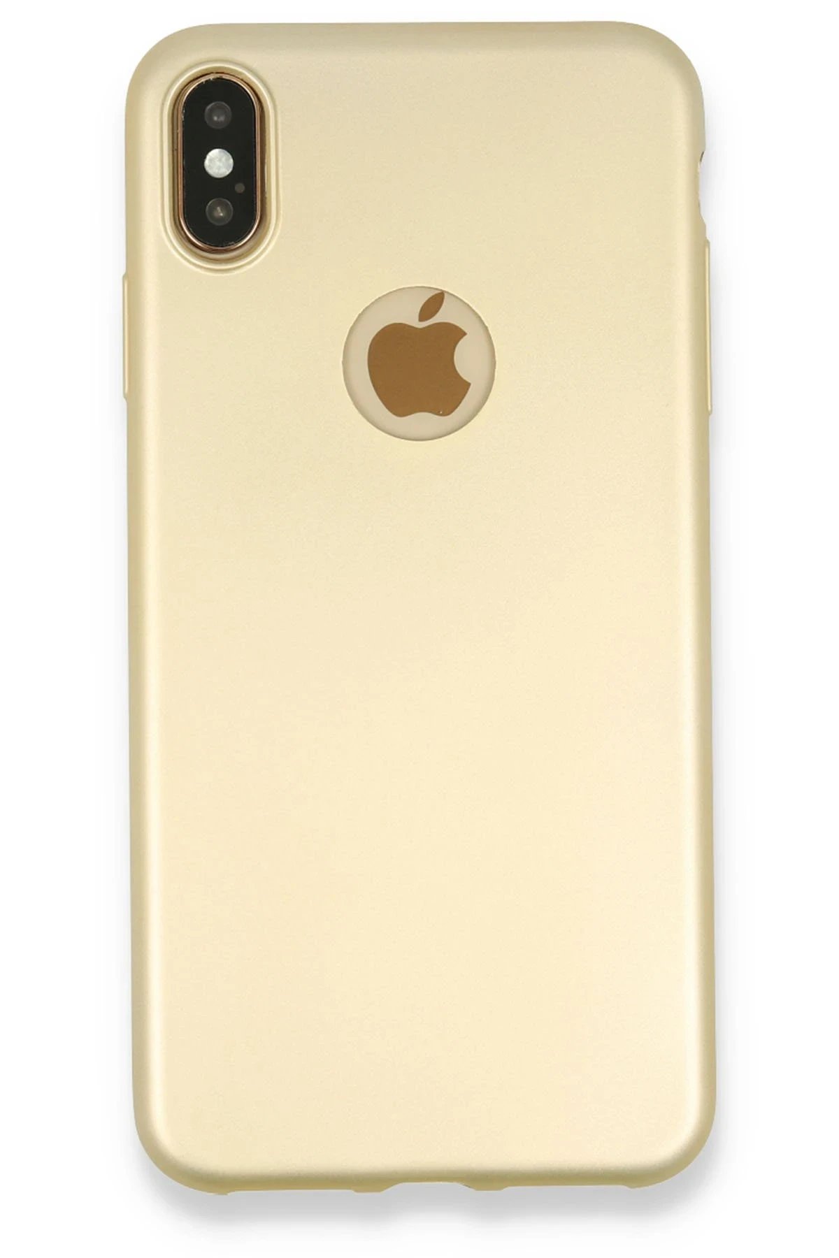Newface iPhone XS Max Kılıf First Silikon - Gold