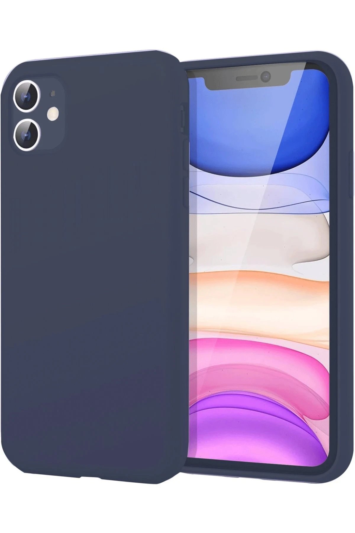 Newface iPhone 11 Kılıf First Silikon - Lacivert