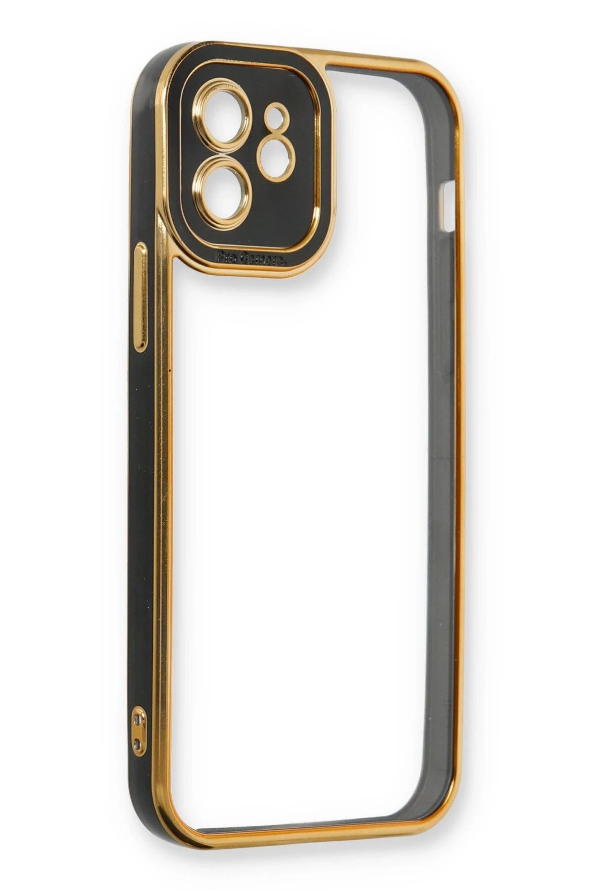 Newface iPhone 12 Kılıf Liva Lens Silikon - Siyah