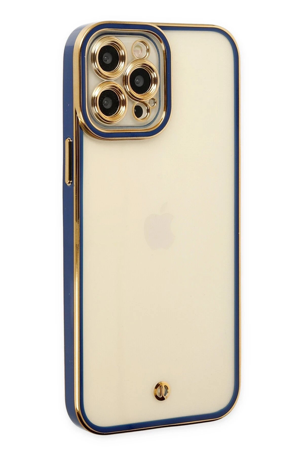 Newface iPhone 12 Pro Kılıf Liva Lens Silikon - Mavi