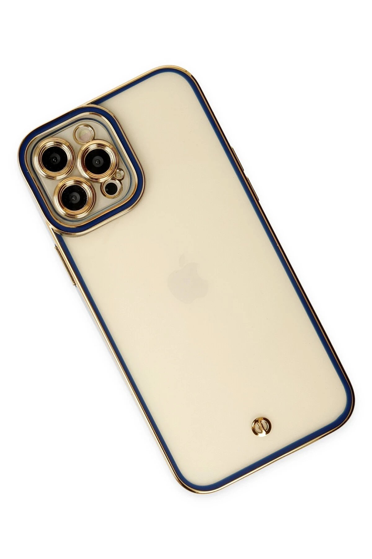 Newface iPhone 12 Pro Kılıf Liva Lens Silikon - Mavi