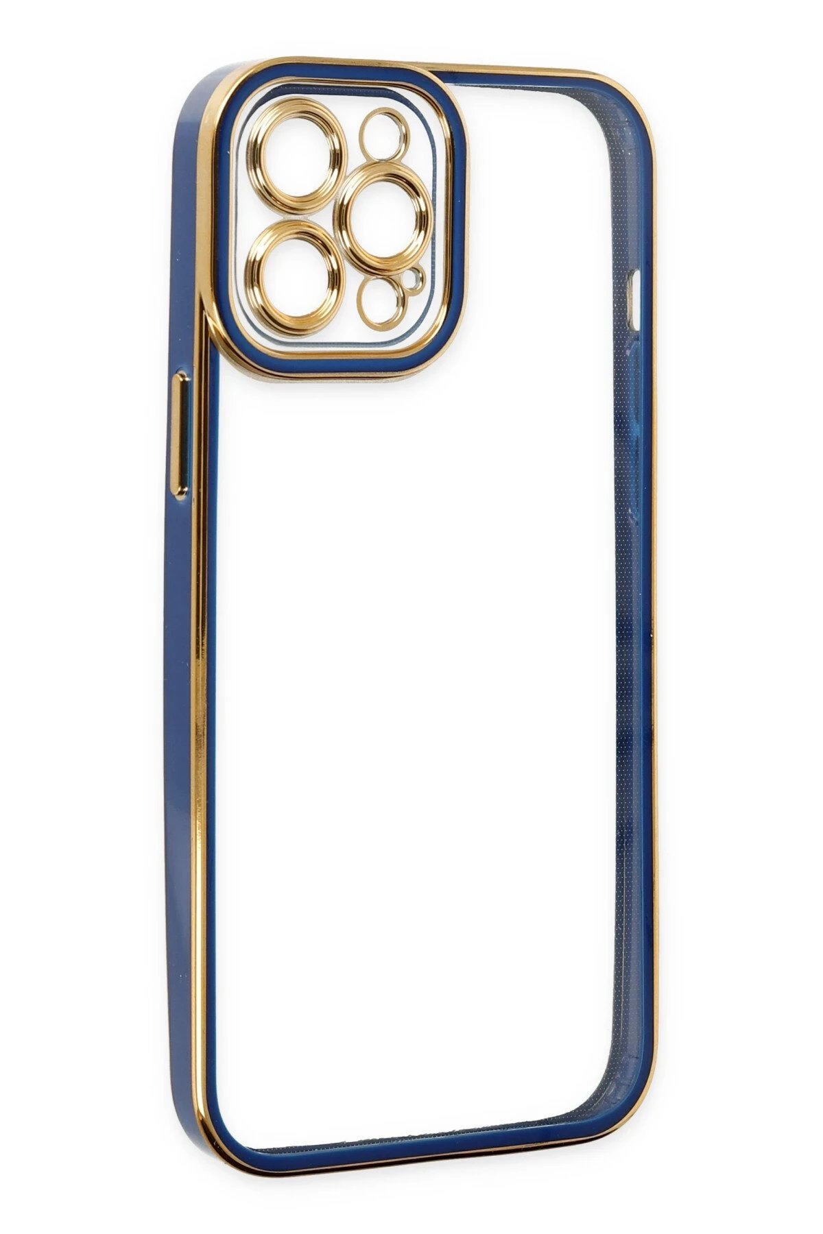 Newface iPhone 12 Pro Kılıf Liva Lens Silikon - Mavi