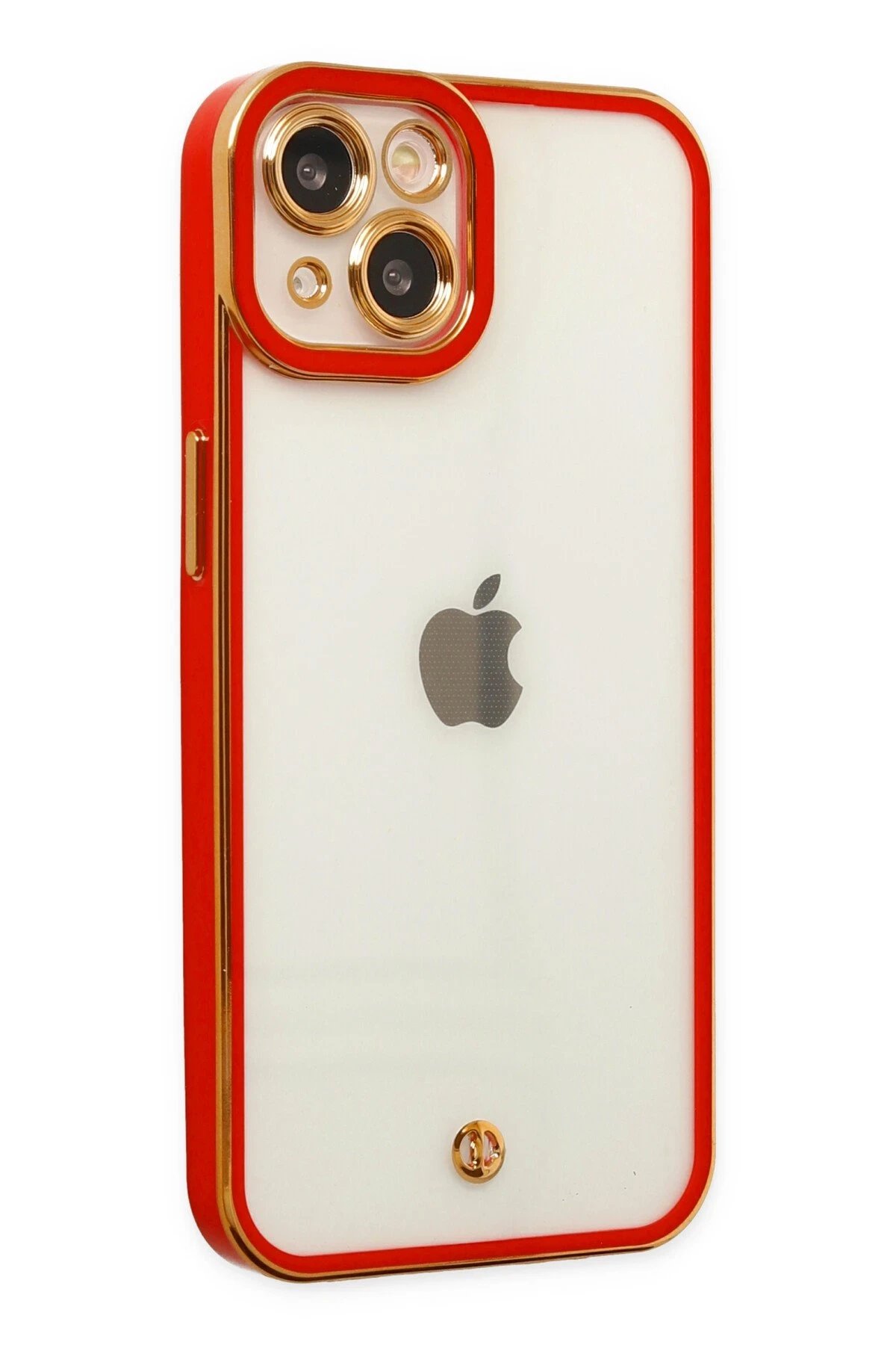 Newface iPhone 13 Kılıf Liva Lens Silikon - Kırmızı