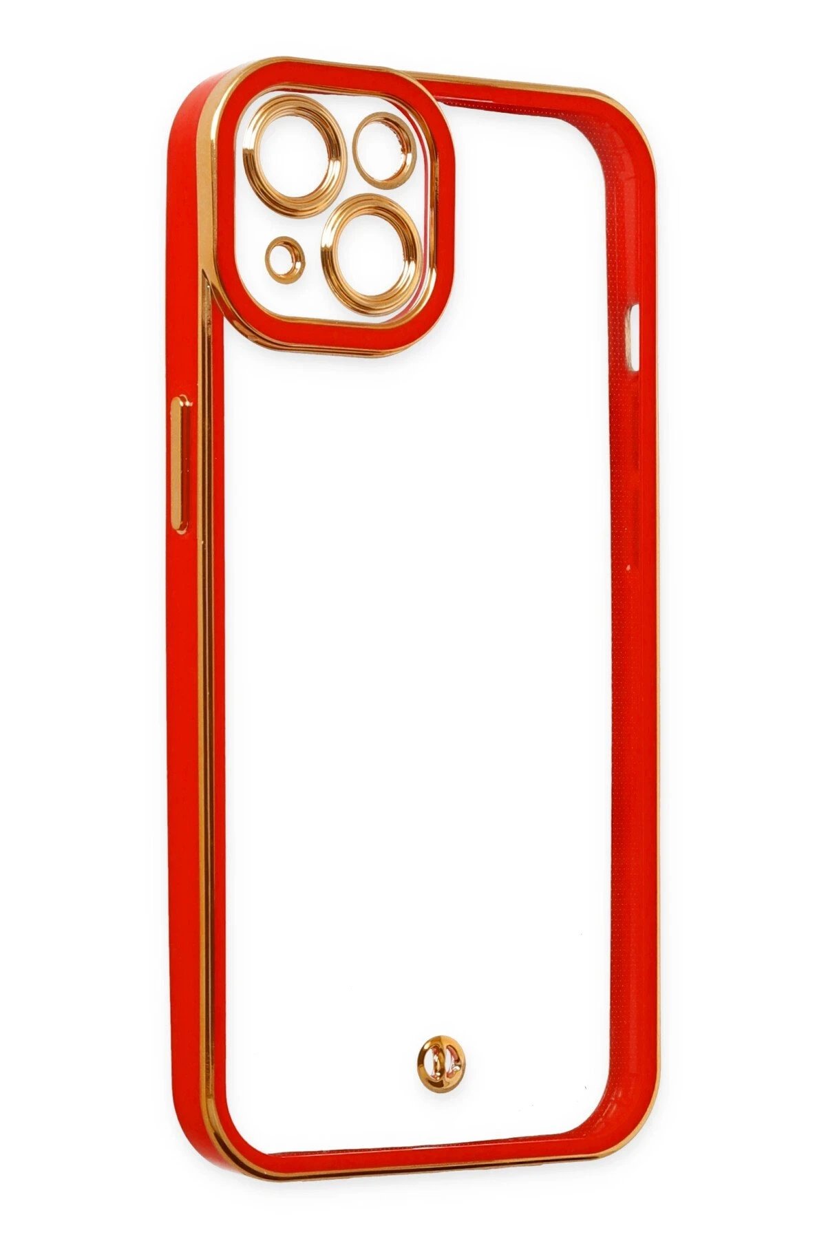 Newface iPhone 13 Kılıf Liva Lens Silikon - Kırmızı