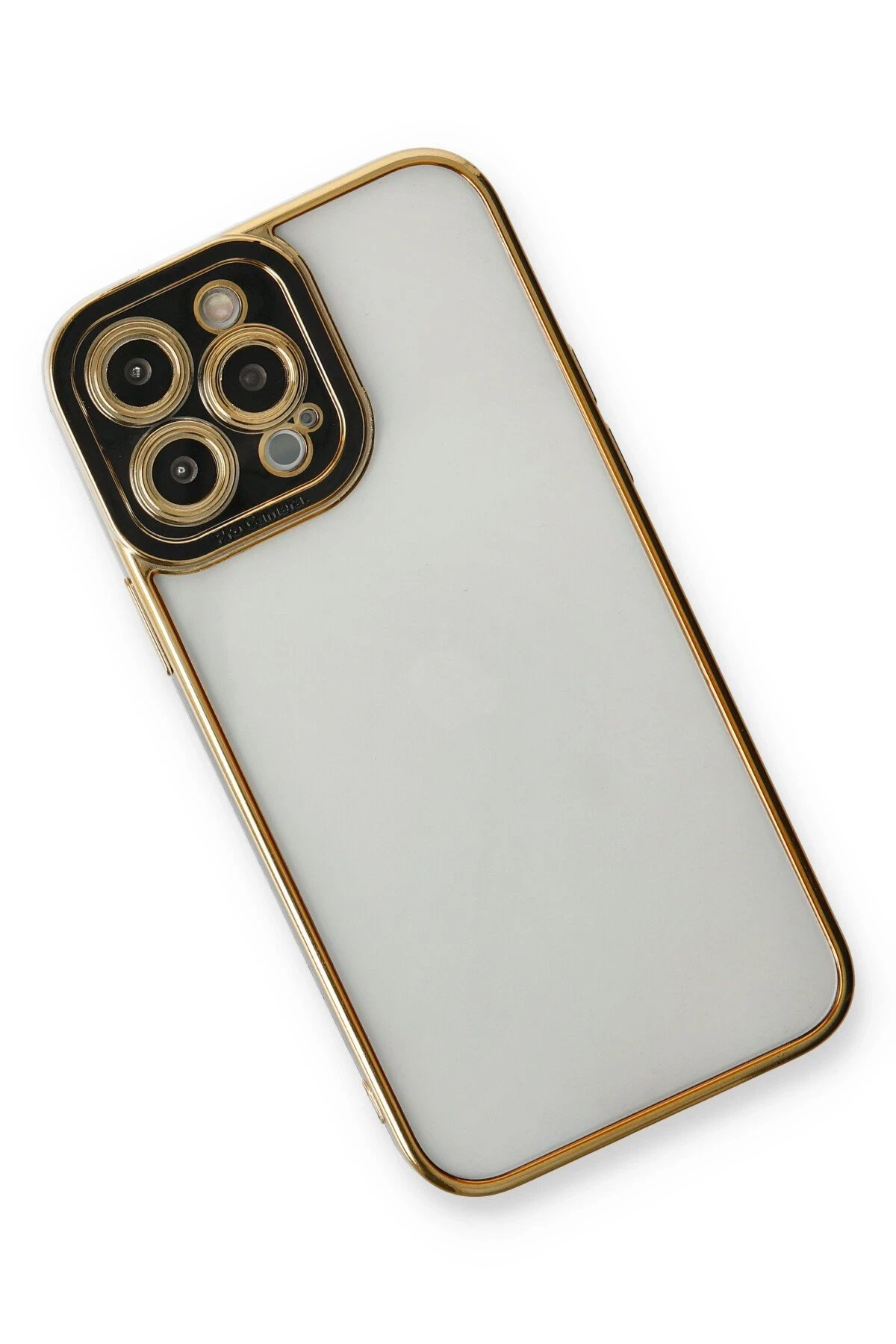 Newface iPhone 13 Pro Max Kılıf Liva Lens Silikon - Siyah