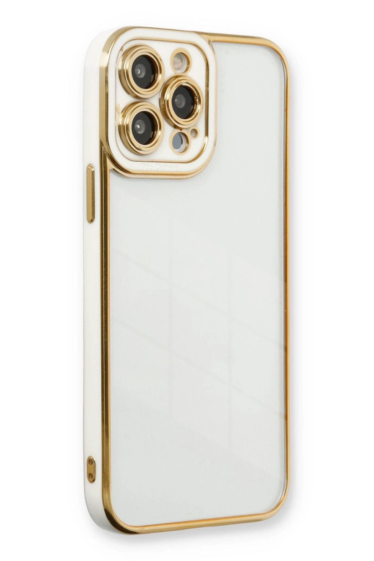 Newface iPhone 13 Pro Max Kılıf Liva Lens Silikon - Beyaz