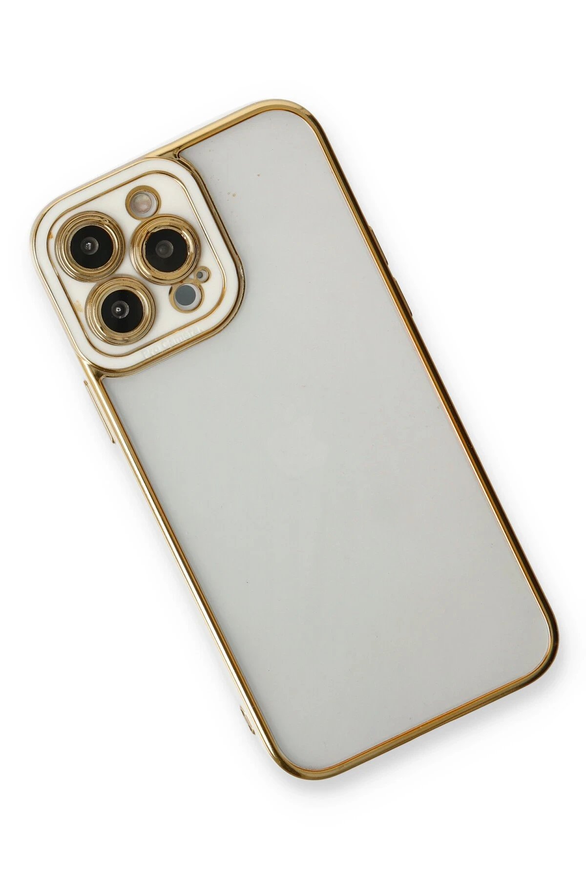 Newface iPhone 13 Pro Max Kılıf Liva Lens Silikon - Beyaz